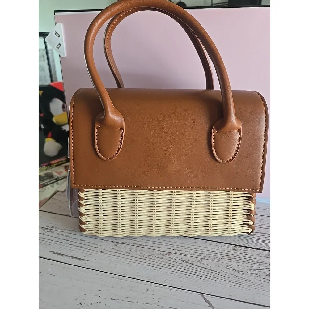Crossbody BAG BROWN WOVEN URBAN EXPRESSION NEW